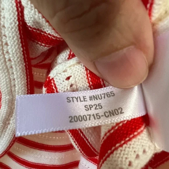 Madewell Cream and Red Striped Knit Top - Picture 6 of 8